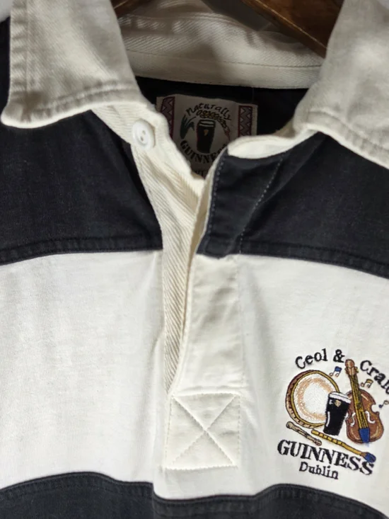 🆕️ Vintage Guinness Dublin Men's Rugby Long Sleeve Shirt - Picture 6 of 16